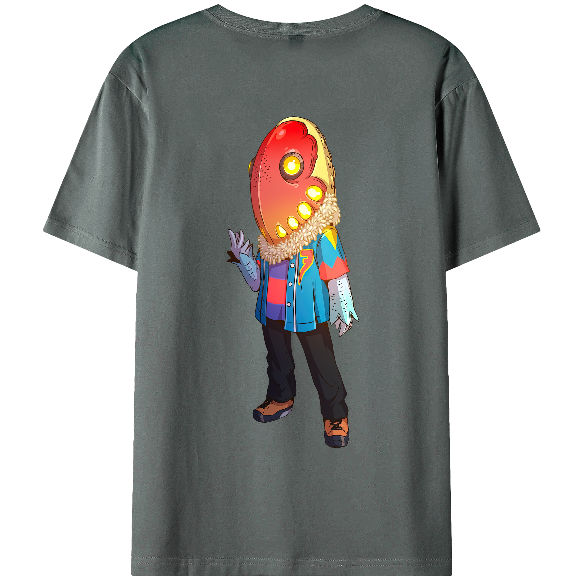 （画像用） ウルトラマン Ultraman 綿100％ メンズ半袖Tシャツ（バックプリント） 通気性